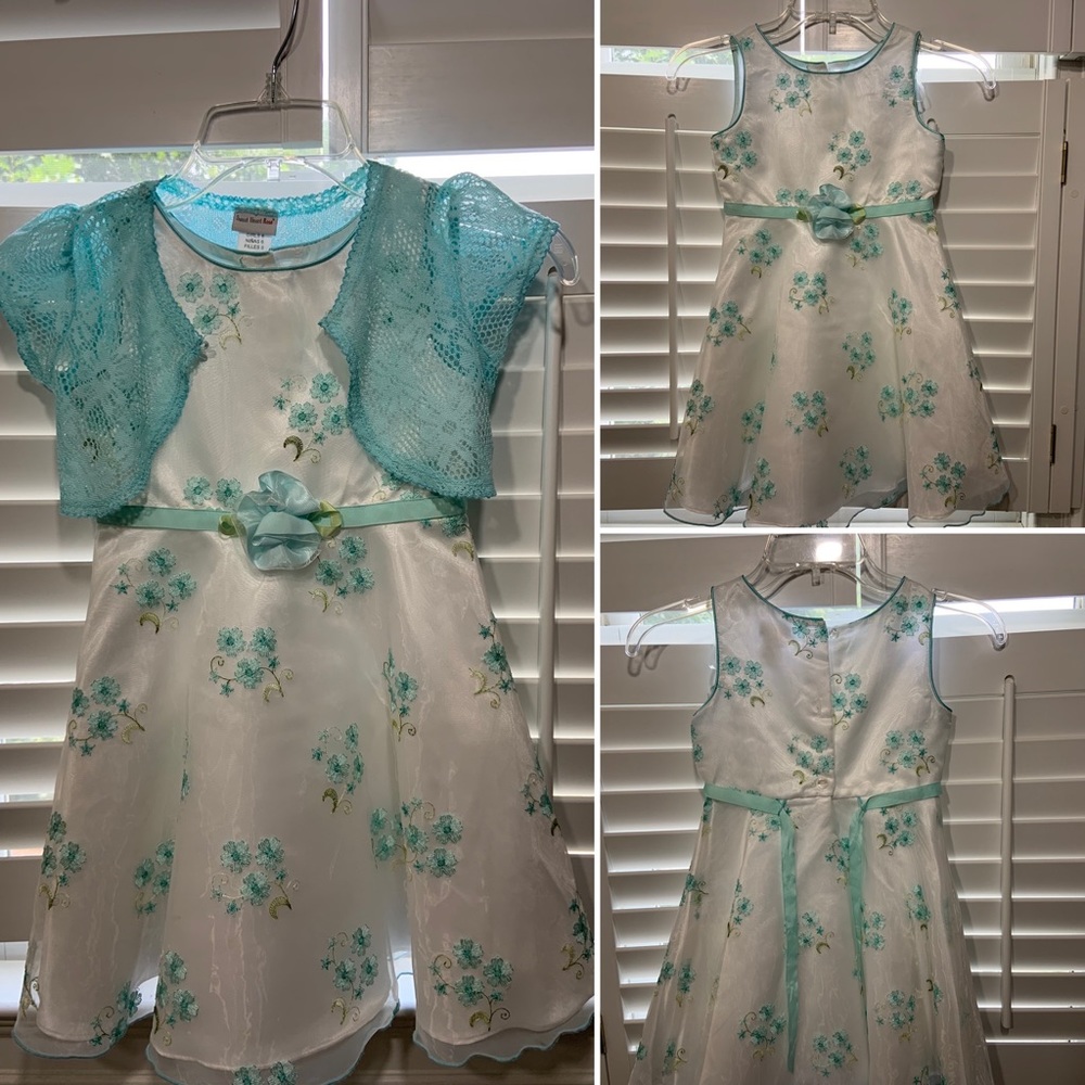 Short-Sleeve Cardigan & Floral Dress